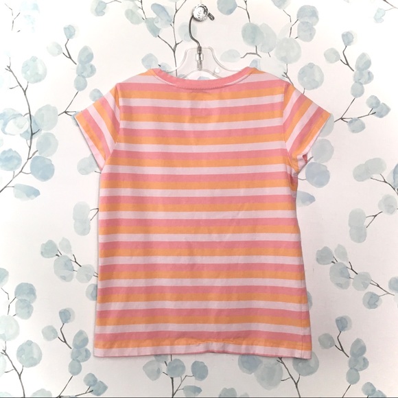3 for $15 GAP Kids Orange Pink Stripe Short Sleeve Stretch Tshirt Palm Tree Top - Picture 8 of 8